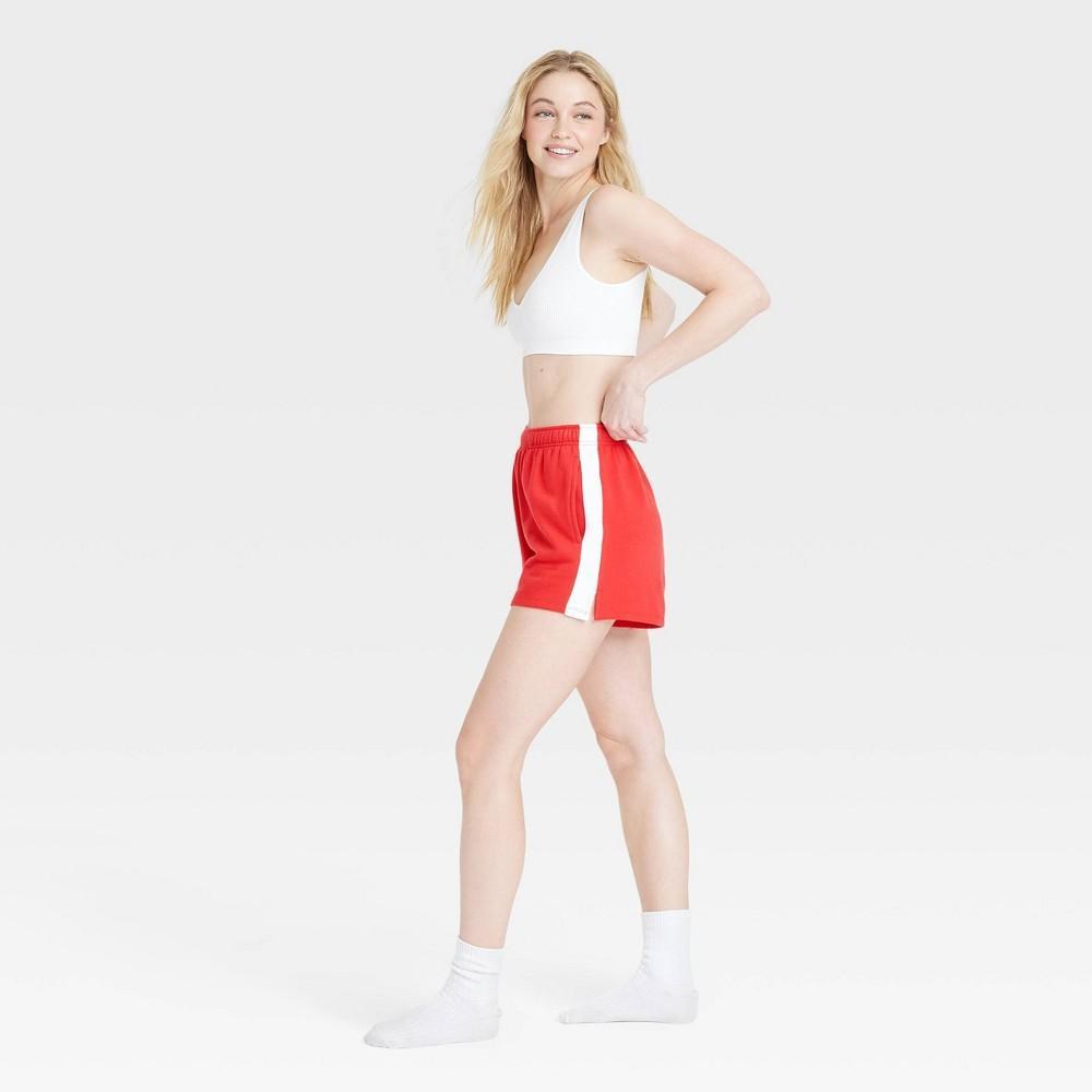 Womens Lounge Shorts - Colsie Red L Product Image