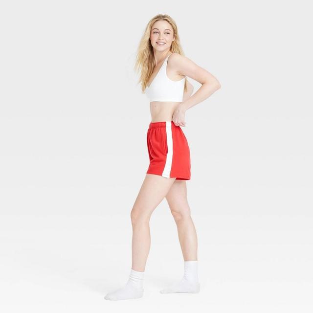 Womens Lounge Shorts - Colsie Red L Product Image