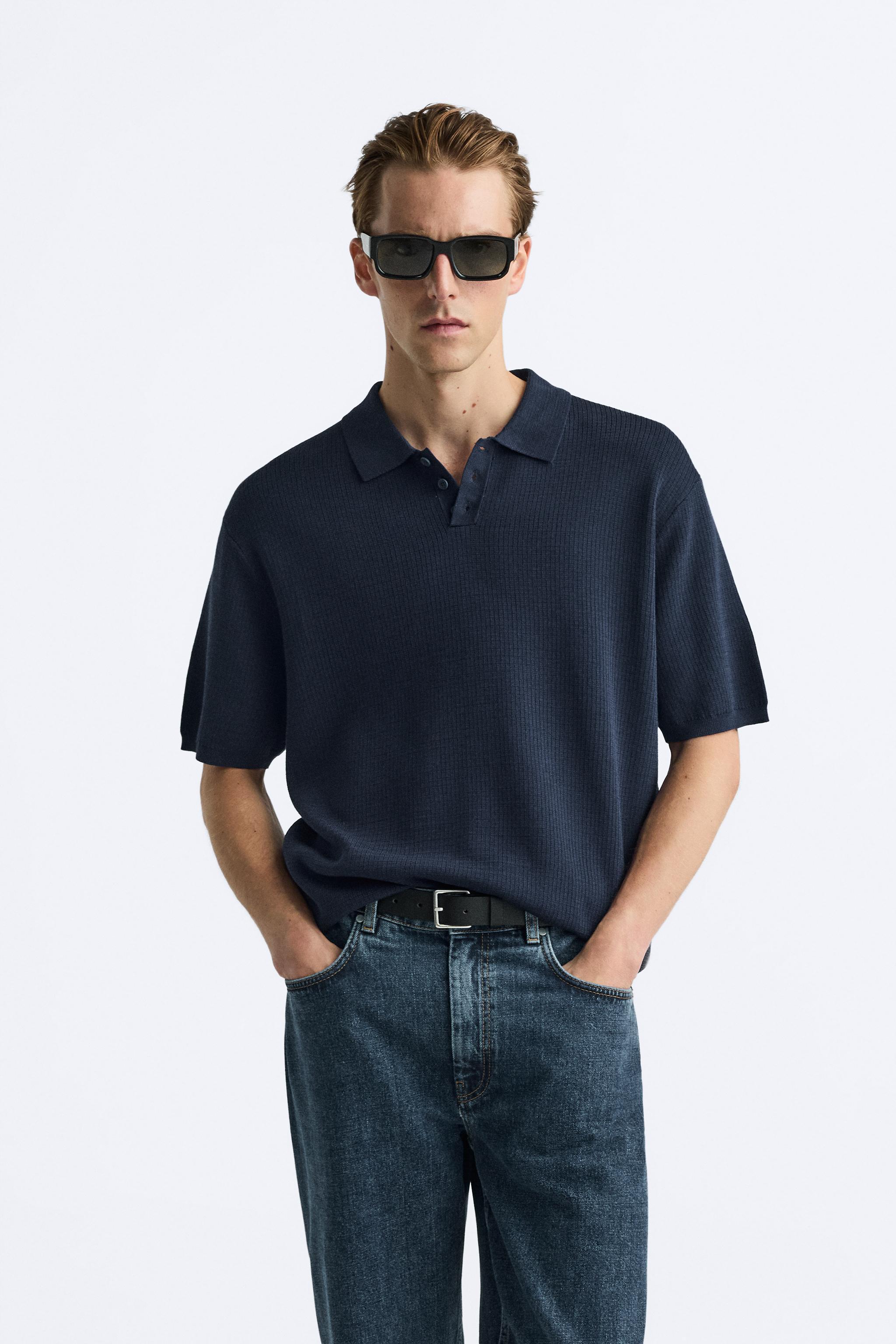 COTTON - SILK BLEND KNIT POLO Product Image