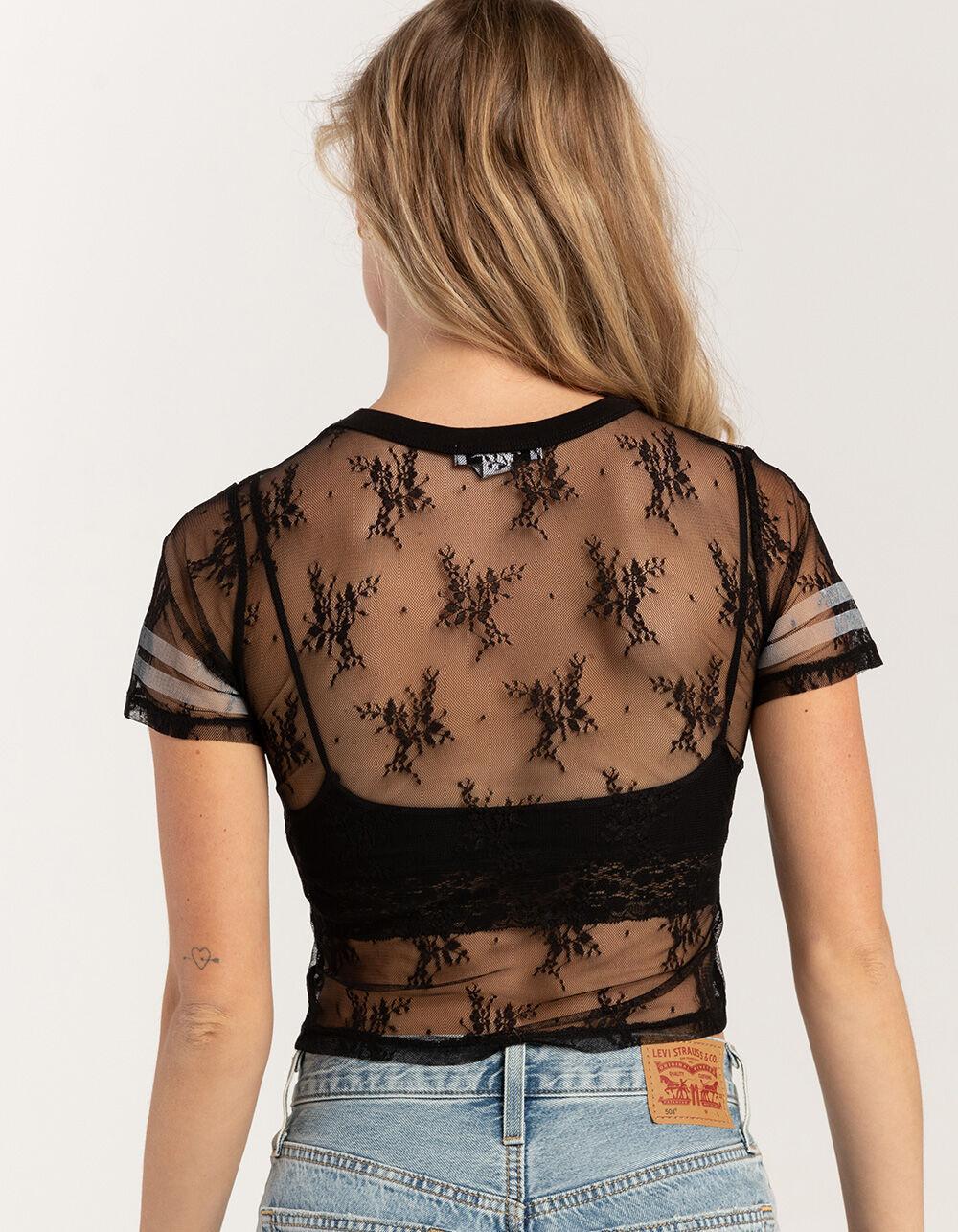 RSQ Womens Lace 85 Tee Product Image