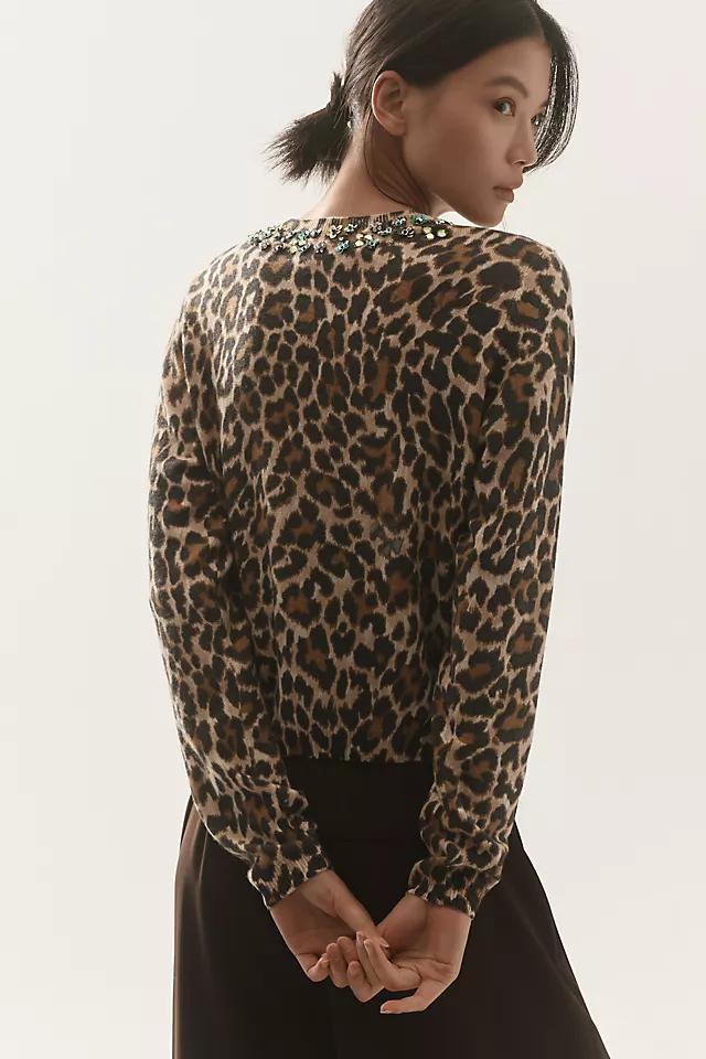 Essentiel Antwerp Galler Embellished Leopard-Print Sweater Product Image