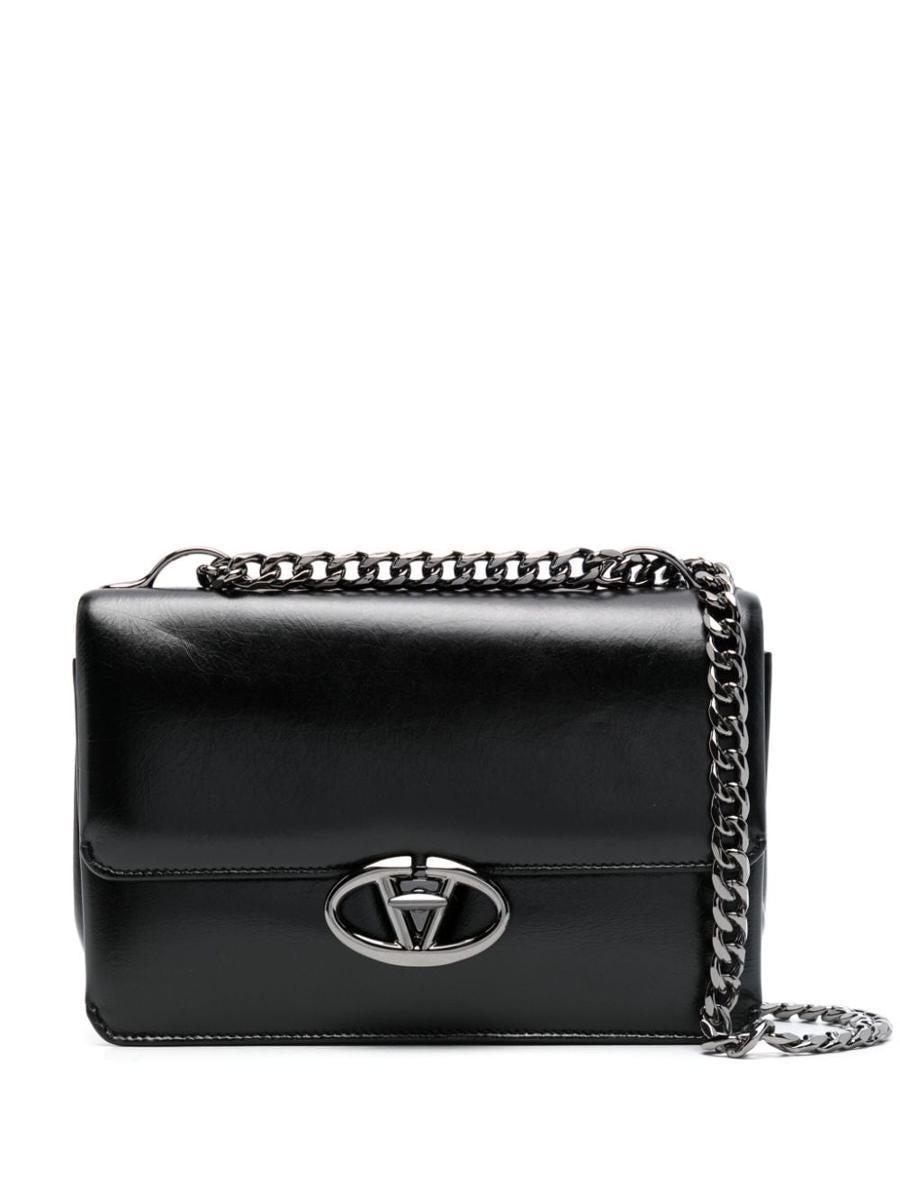 VALENTINO GARAVANI `chain 1` Small Shoulder Bag In Black   Product Image