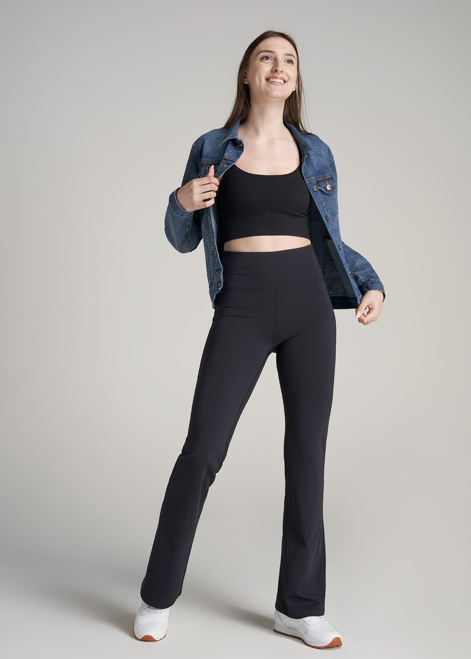 AT Balance Tall Women's Flare Yoga Pants in Charcoal Product Image