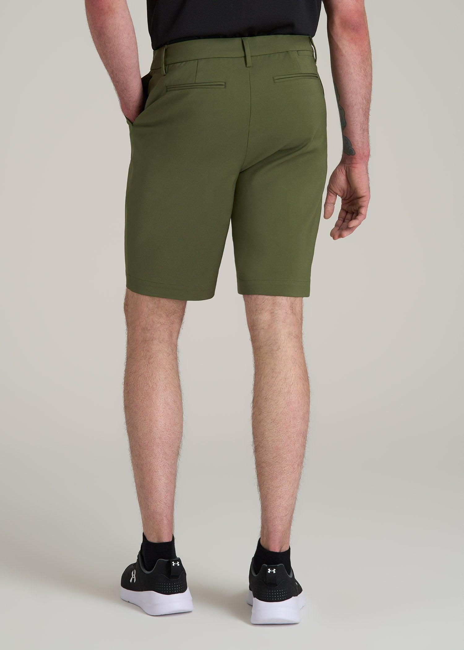 Tech Chino Shorts for Tall Men in Bright Olive Male Product Image