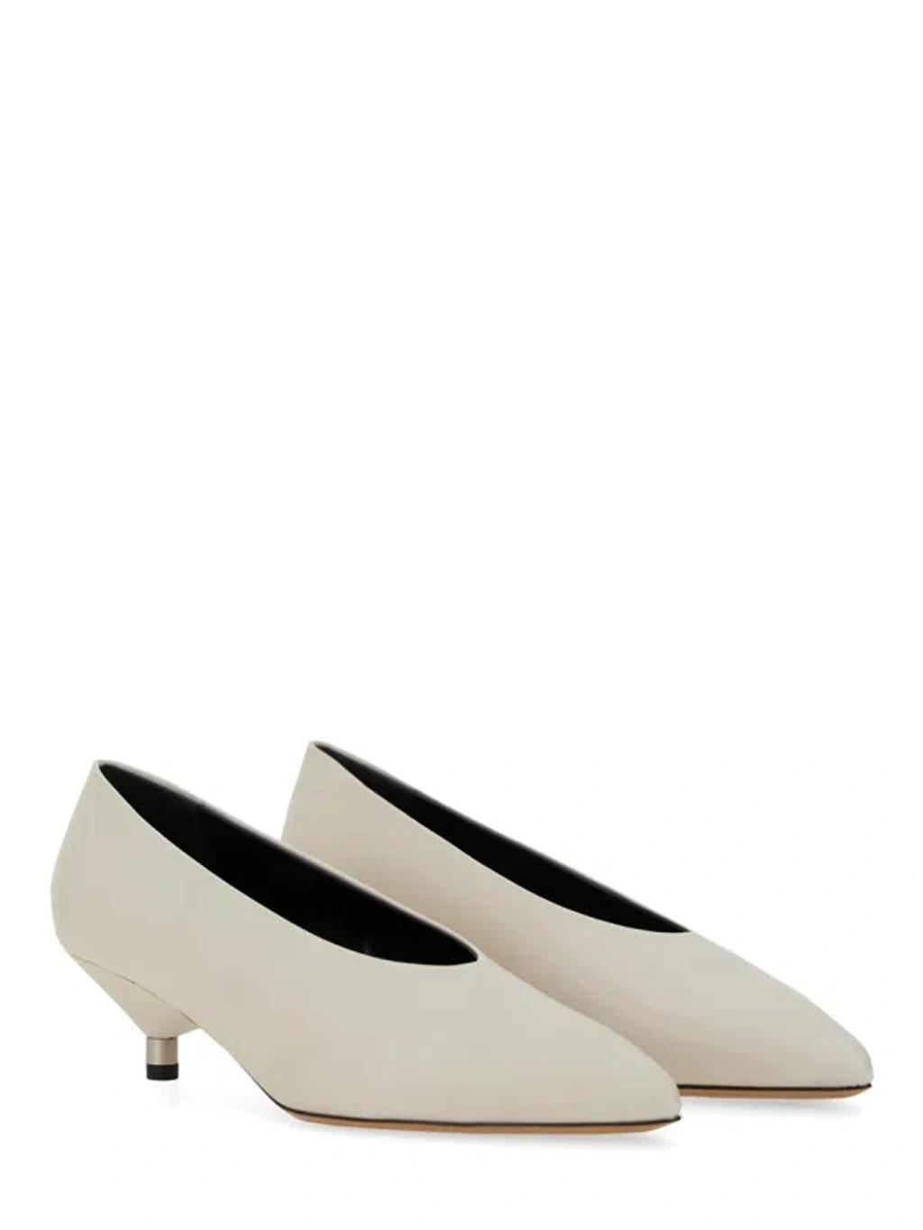 ISABEL MARANT Leather Ebisa Pumps In White Product Image