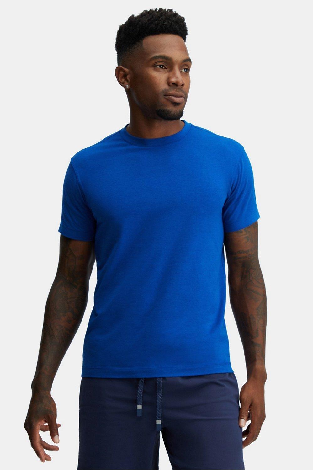 Fabletics Men The 24-7 Tee male Classic Blue Size L Product Image