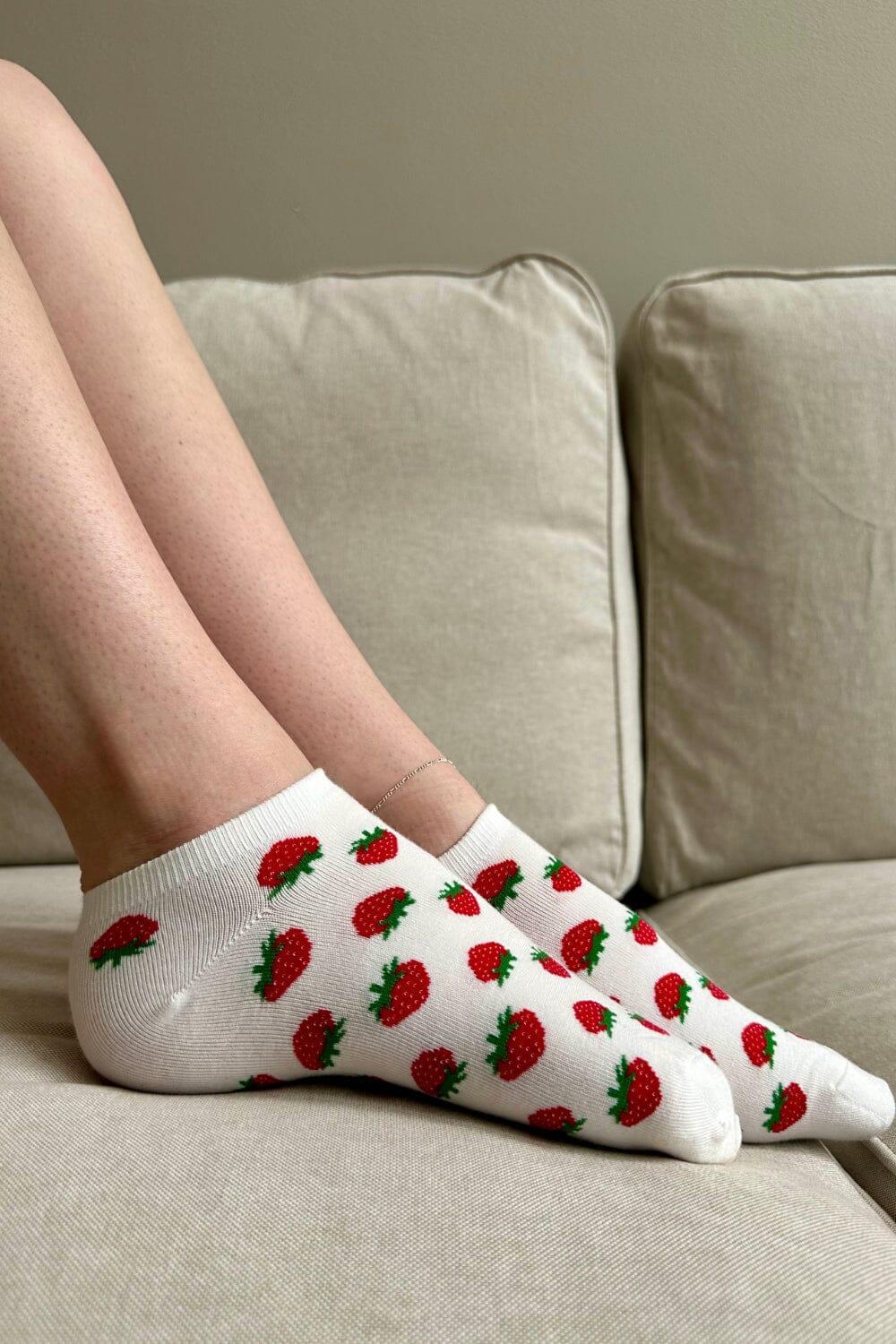 Red Strawberry Ankle Socks Product Image