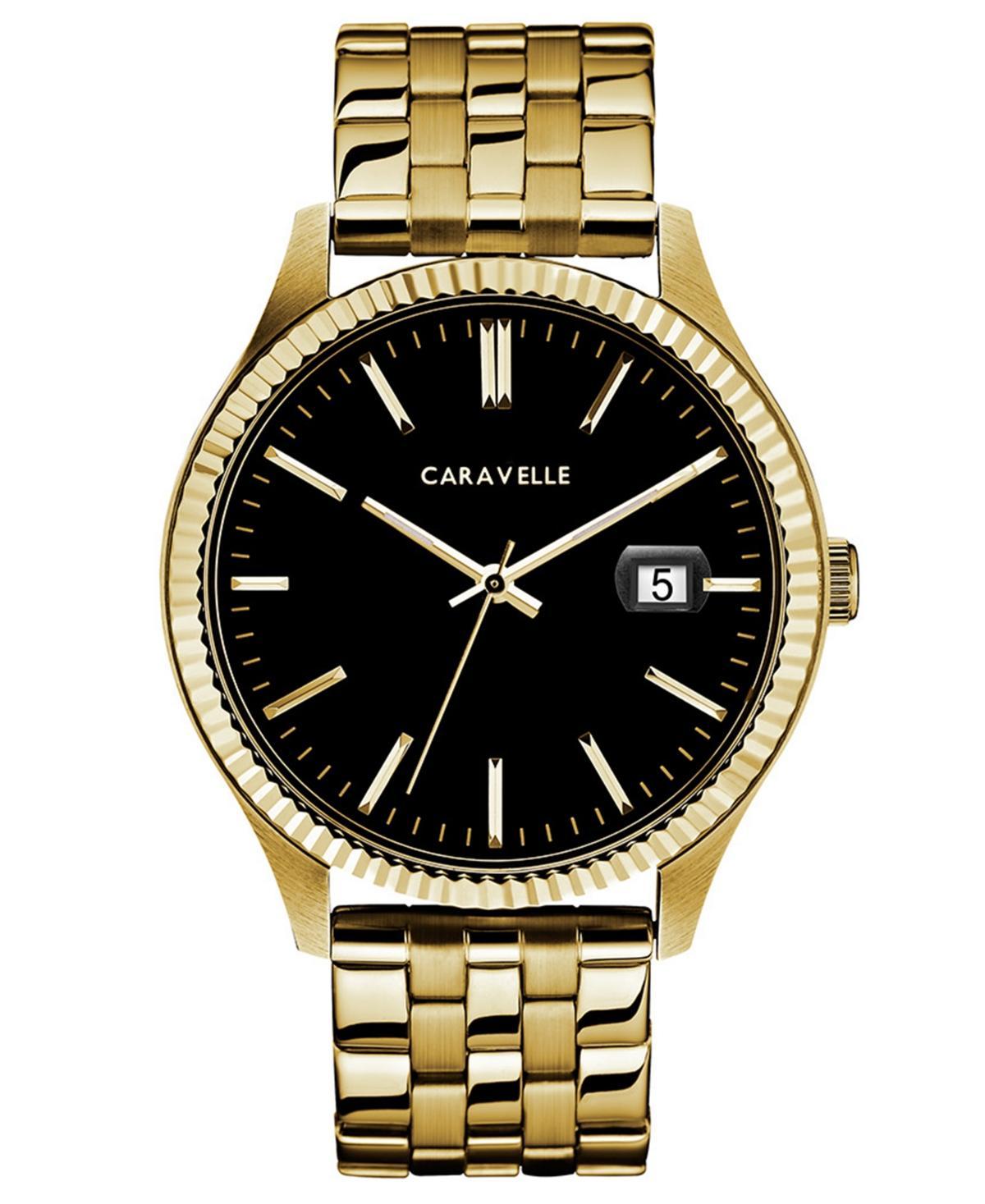 Caravelle Designed by Bulova Mens Gold-Tone Stainless Steel Bracelet Watch 41mm Product Image