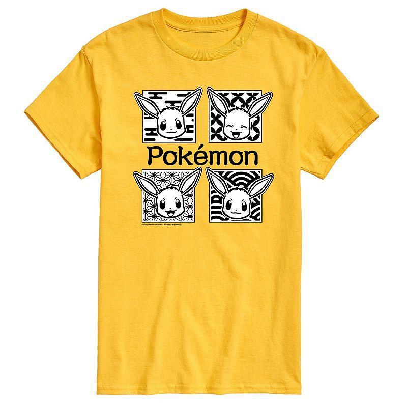 Mens Pokemon Wagara Grid Eevee Graphic Tee Product Image