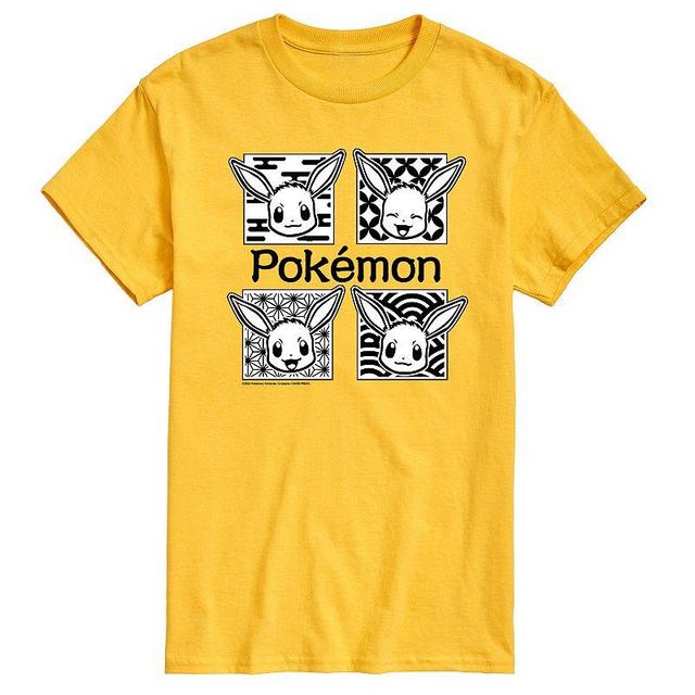 Mens Pokemon Wagara Grid Eevee Graphic Tee Product Image