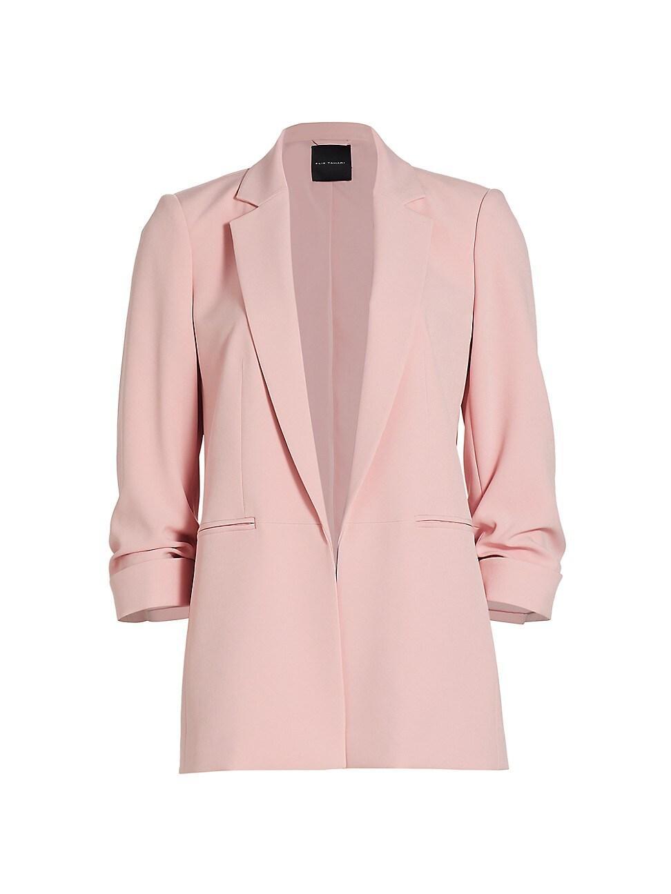 Womens Stella Ruched Open-Front Blazer product image