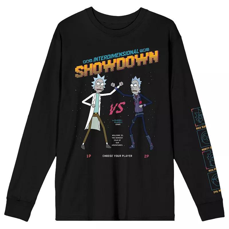 Mens Rick & Morty Interdimensional Showdown Long Sleeve Graphic Tee Product Image