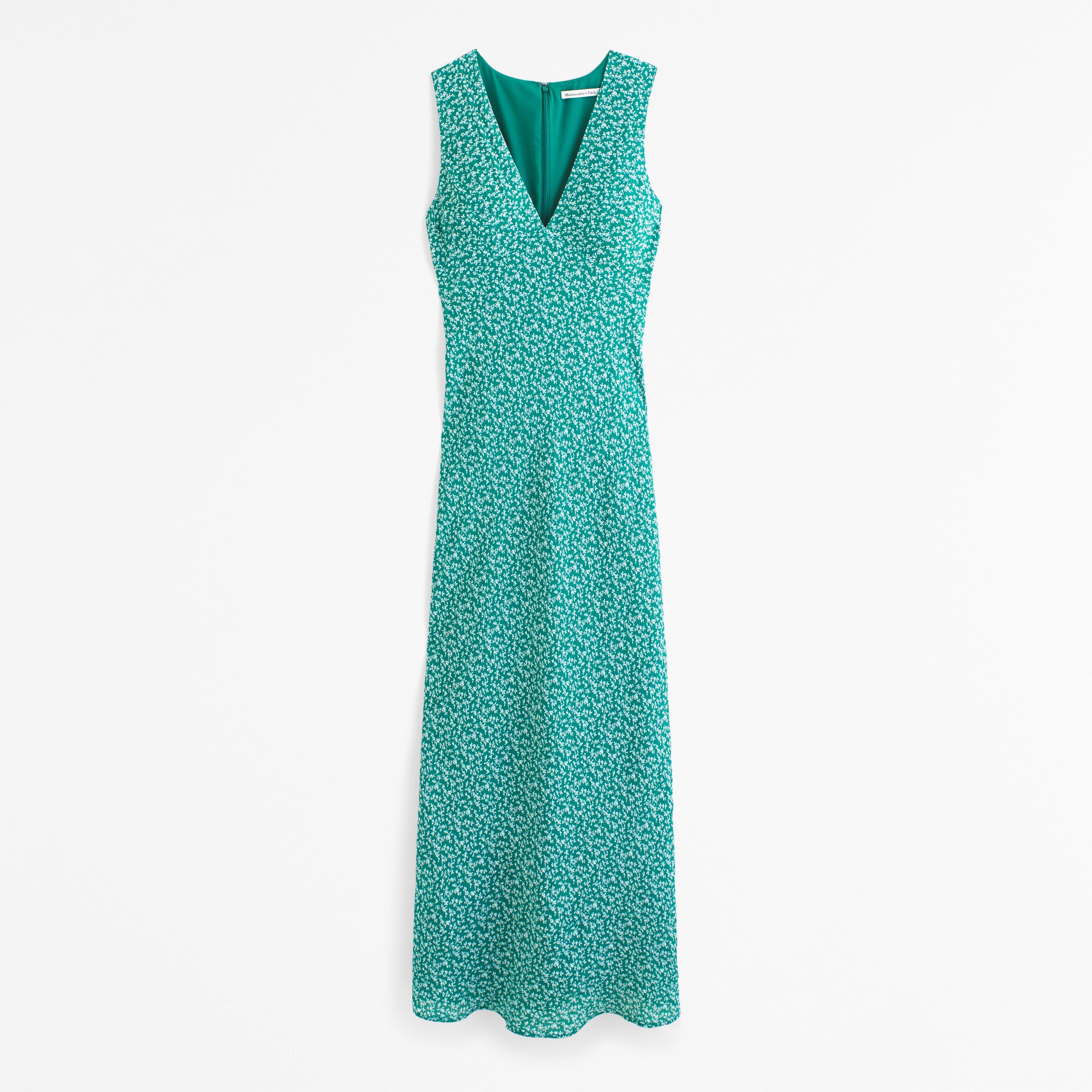 V-Neck Column Maxi Dress Product Image