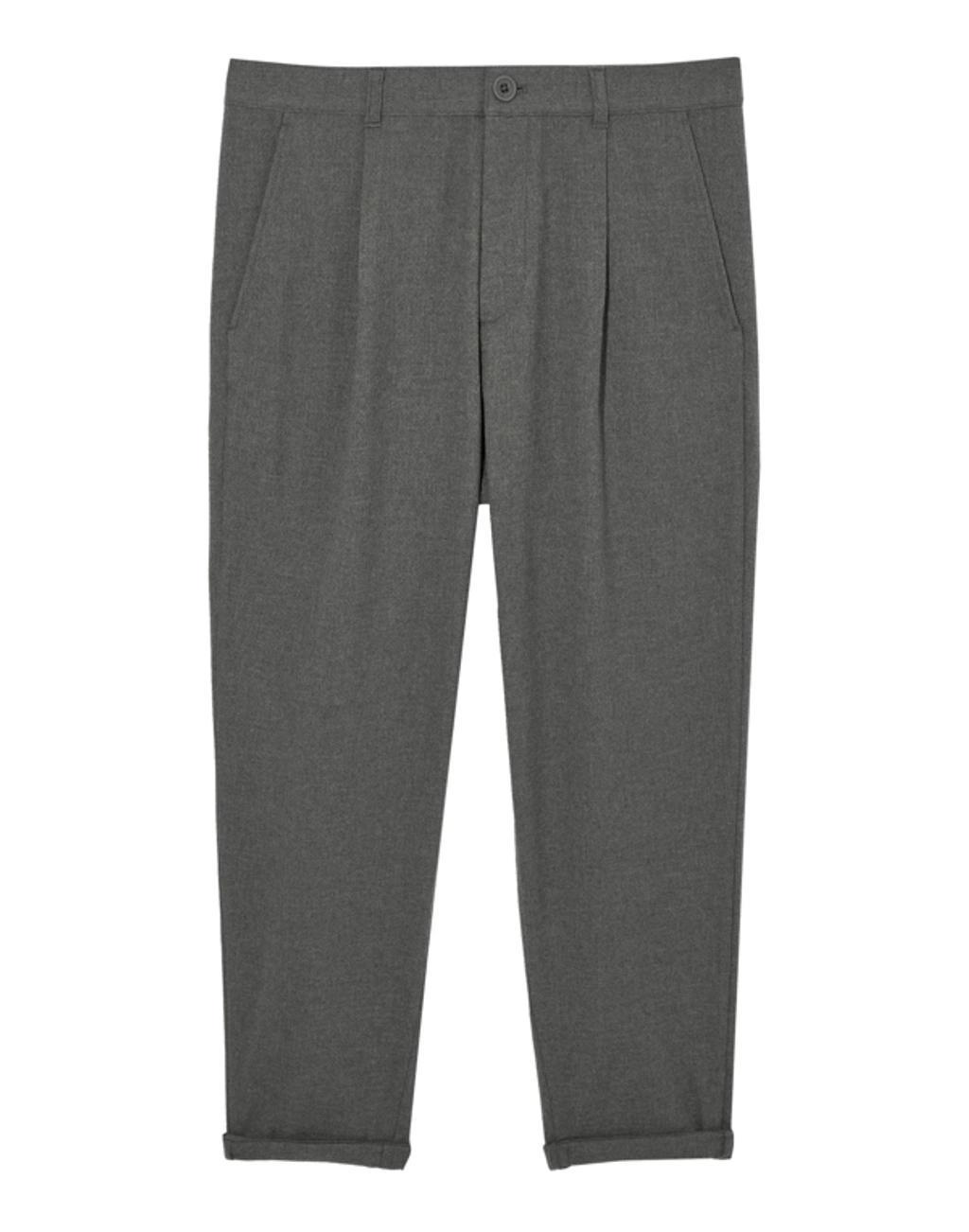 COS Relaxed-fit Wool Tapered Chinos In Grey Product Image