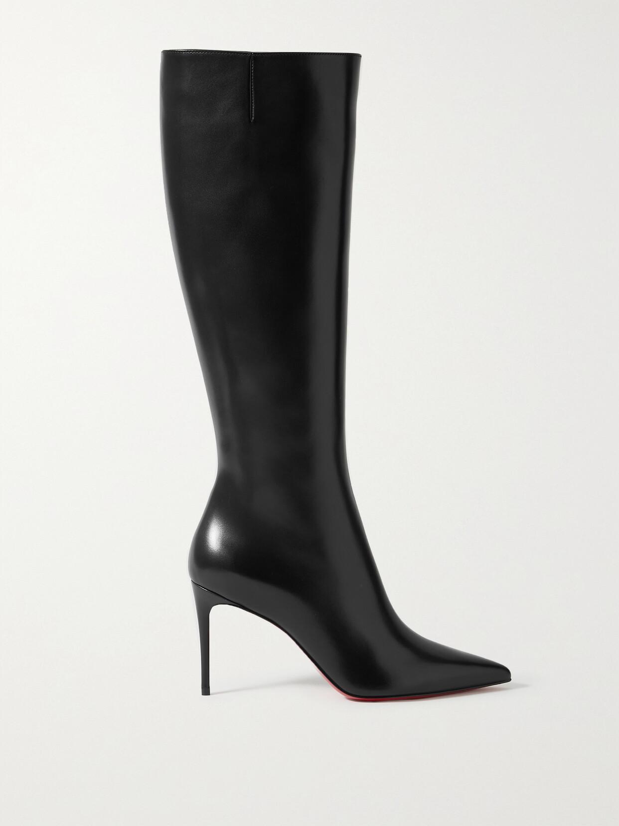 CHRISTIAN LOUBOUTIN Kate Botta 85 Leather Knee Boots In Black Product Image