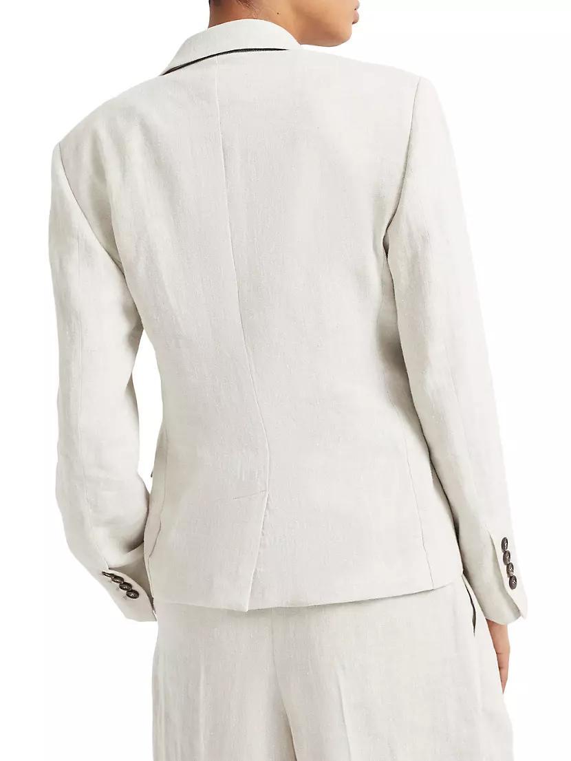 Linen Sparkling Canvas Blazer Product Image