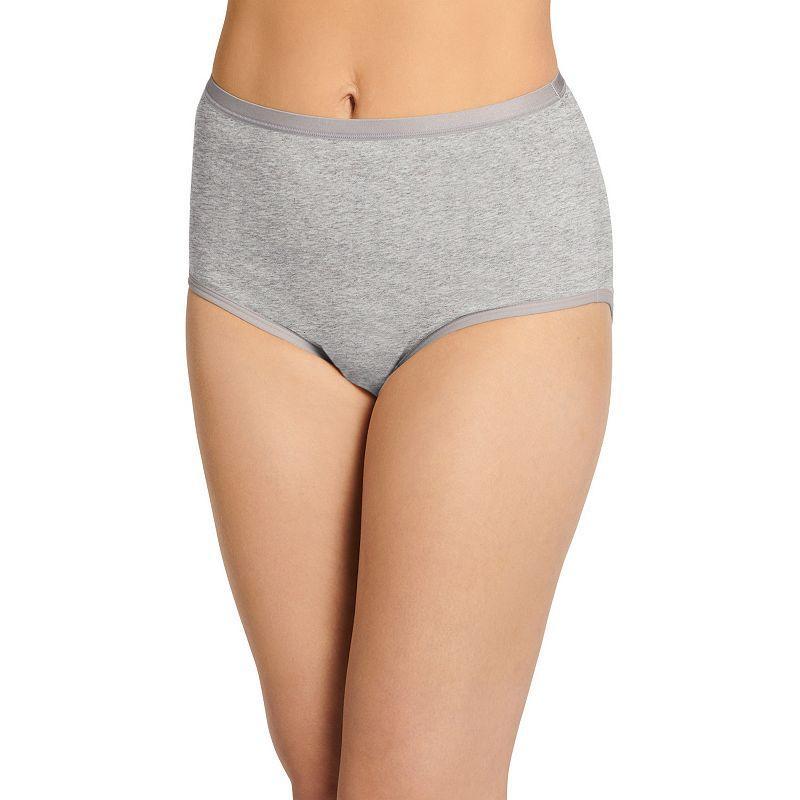 Womens Jockey Worry Free Moderate Absorbency Brief Panty 2580 Gray Grey Product Image