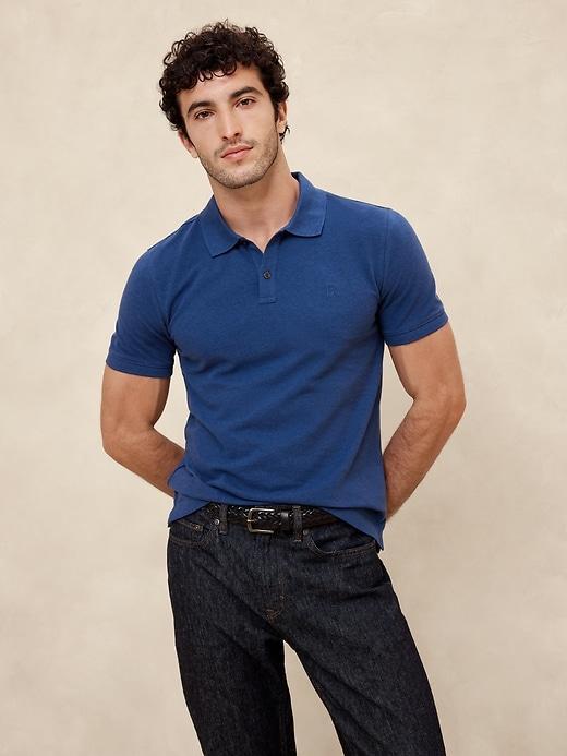 Slim Cotton Pique Polo Product Image