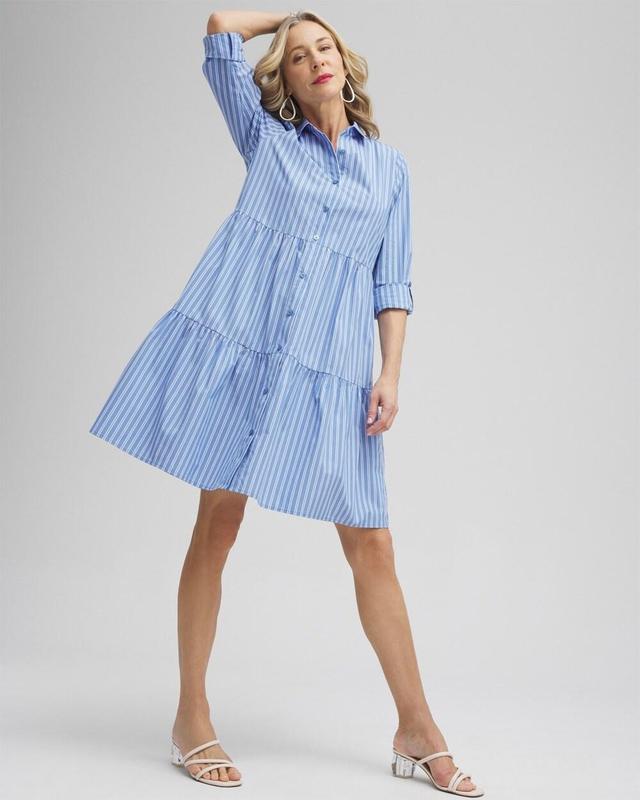 Poplin Stripe Shirt Dress Product Image