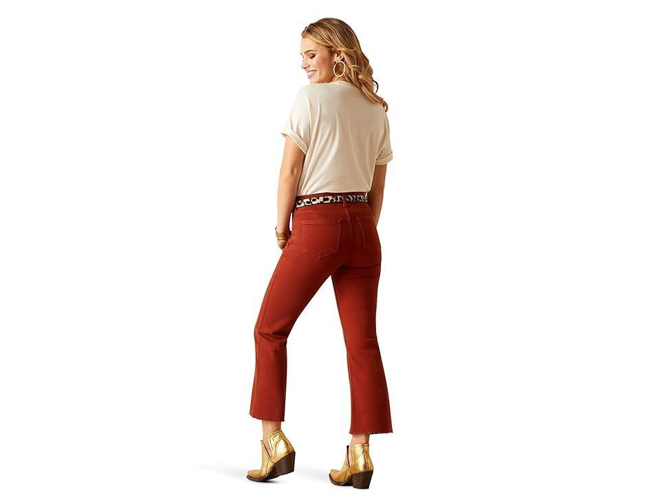 Ariat High-Rise Jazmine Flare Burgundy) Women's Jeans Product Image