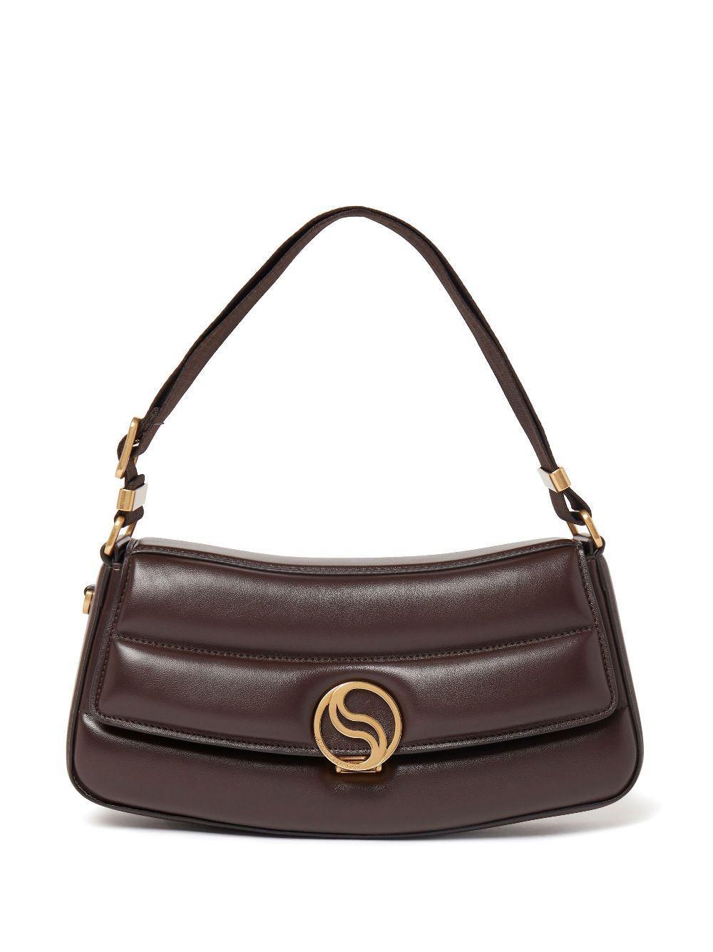 S-wave Padded Shoulder Bag In Brown Product Image