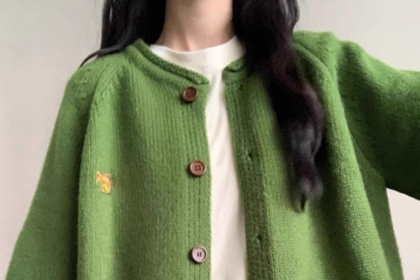 Embroidered Button-Up Cardigan product image