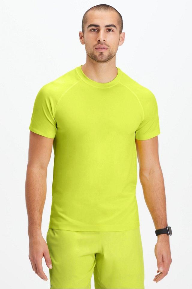 Fabletics Men The Training Day Tee male Zest Size M Product Image