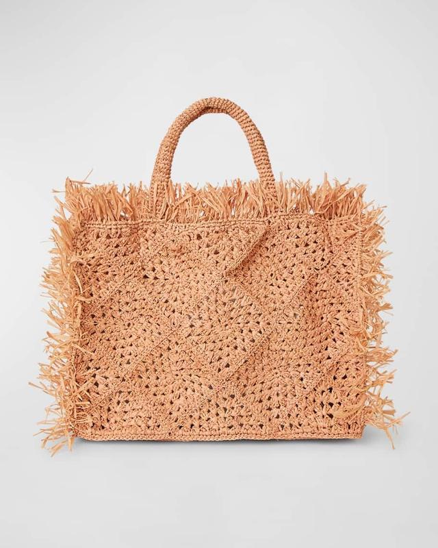 Calais Fringe Straw Tote Bag Product Image