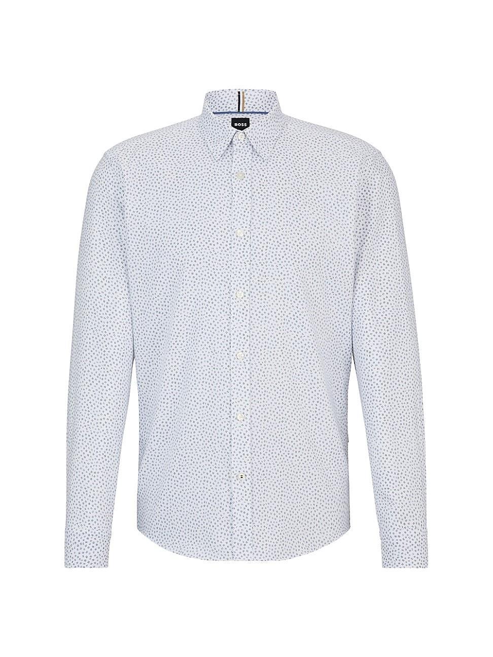 Mens Regular-Fit Shirt in Printed Oxford Cotton Product Image