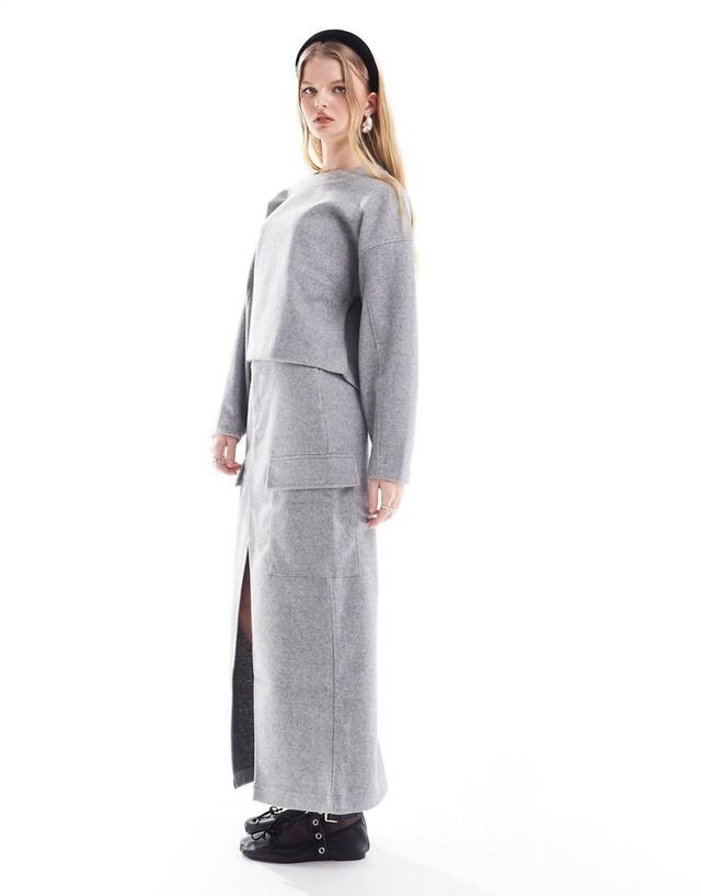 MANGO - Cargo skirt with slit medium heather greyWomen Product Image