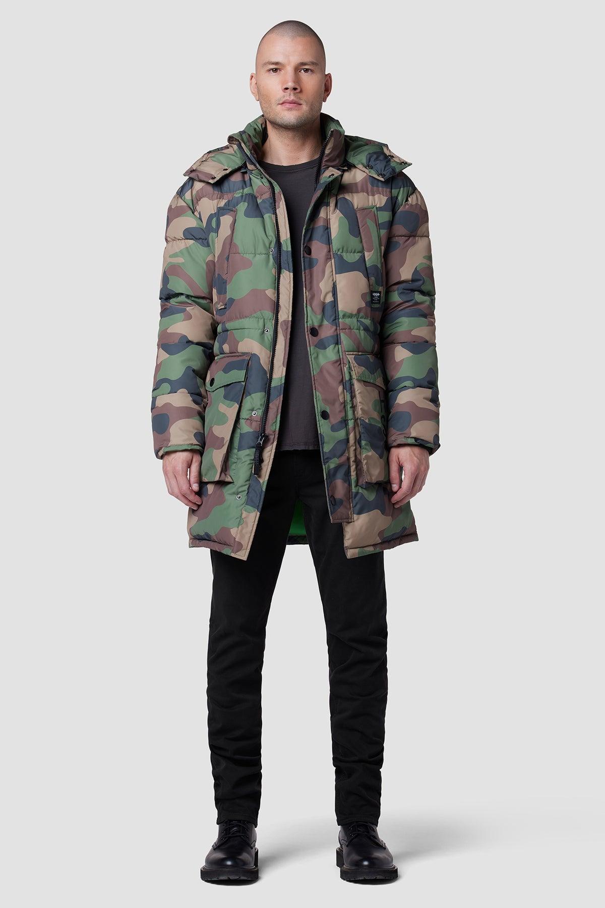 Quilted Hooded Storm Parka Male Product Image