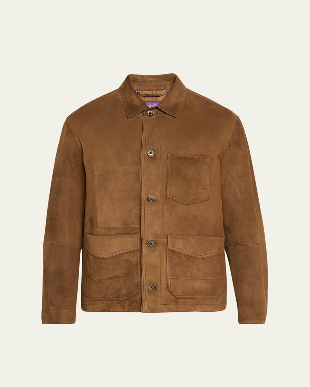 Mens Burnham Suede Workwear Jacket Product Image