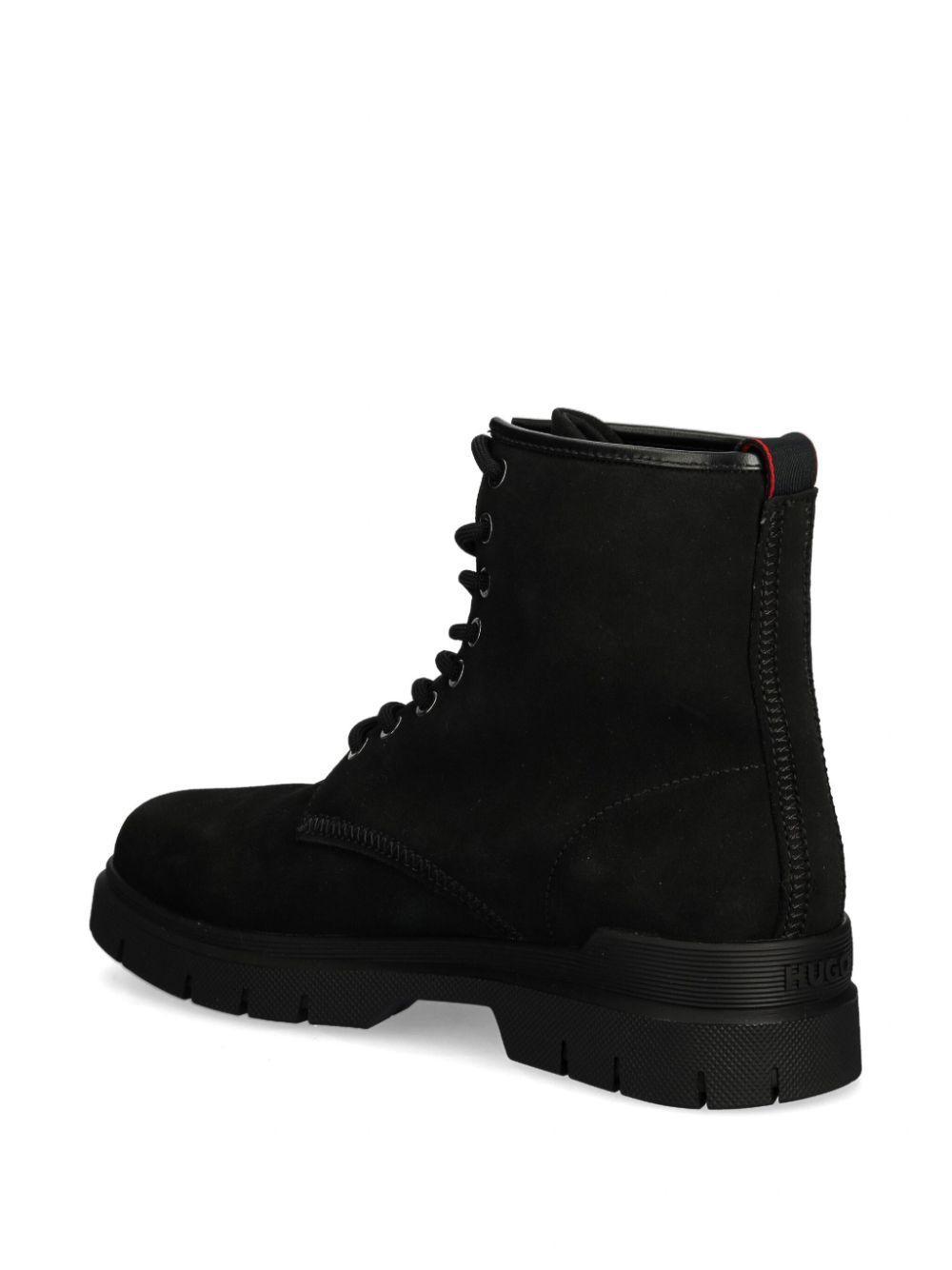 HUGO BOSS Black Embossed Boots Product Image