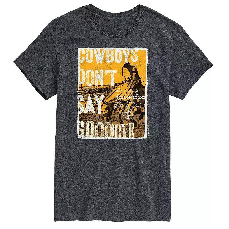 Mens Yellowstone Cowboys Dont Say Goodbye Graphic Tee Product Image