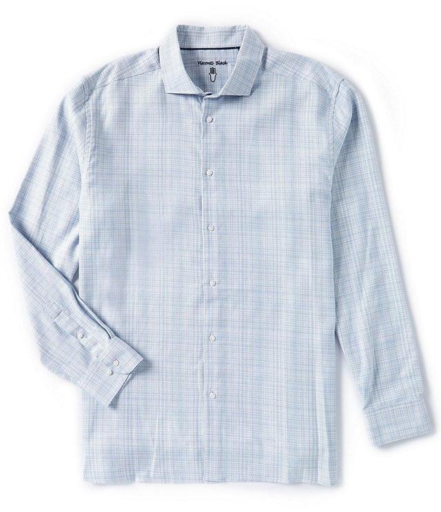 Visconti Big & Tall Tricolor-Basketweave Long Sleeve Woven Shirt Product Image