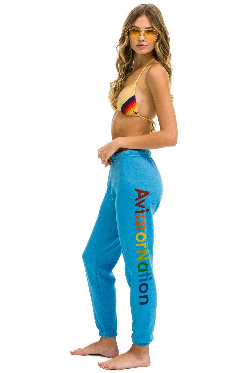 AVIATOR NATION MALIBU  SWEATPANTS - OCEAN Female Product Image