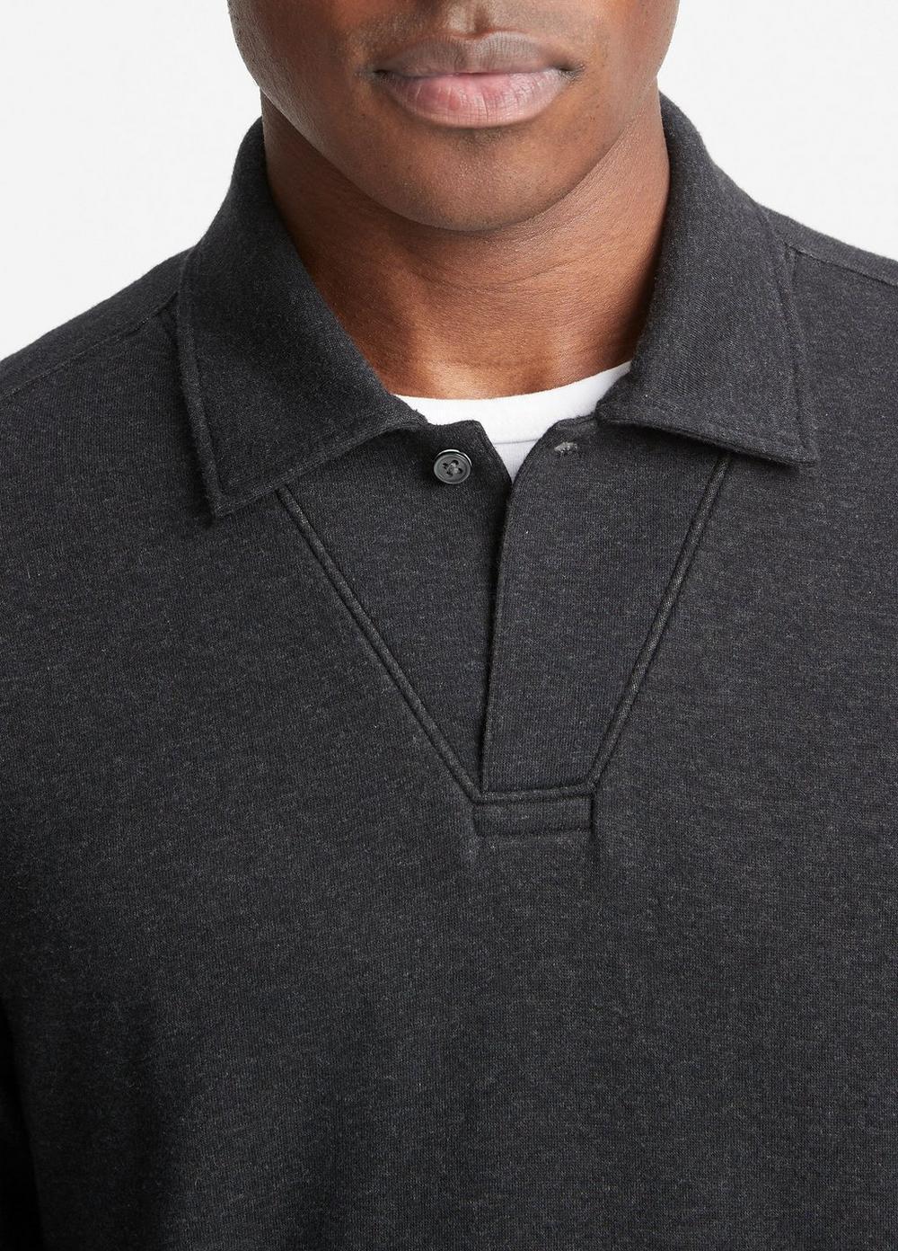 Double-Face Long-Sleeve Polo Shirt Product Image