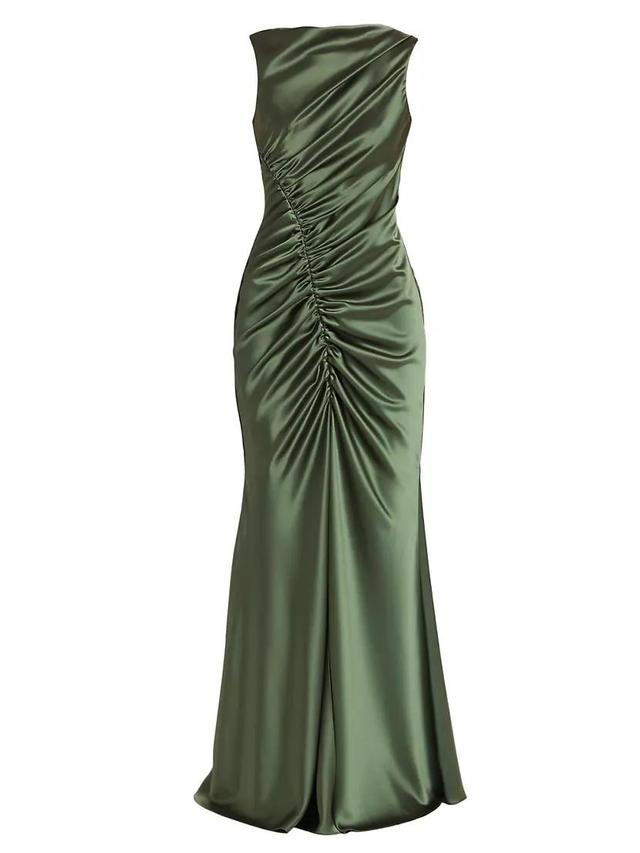 Ruched Satin Gown Product Image