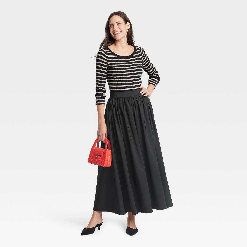 Womens Voluminous Maxi Skirt - A New Day Black Product Image