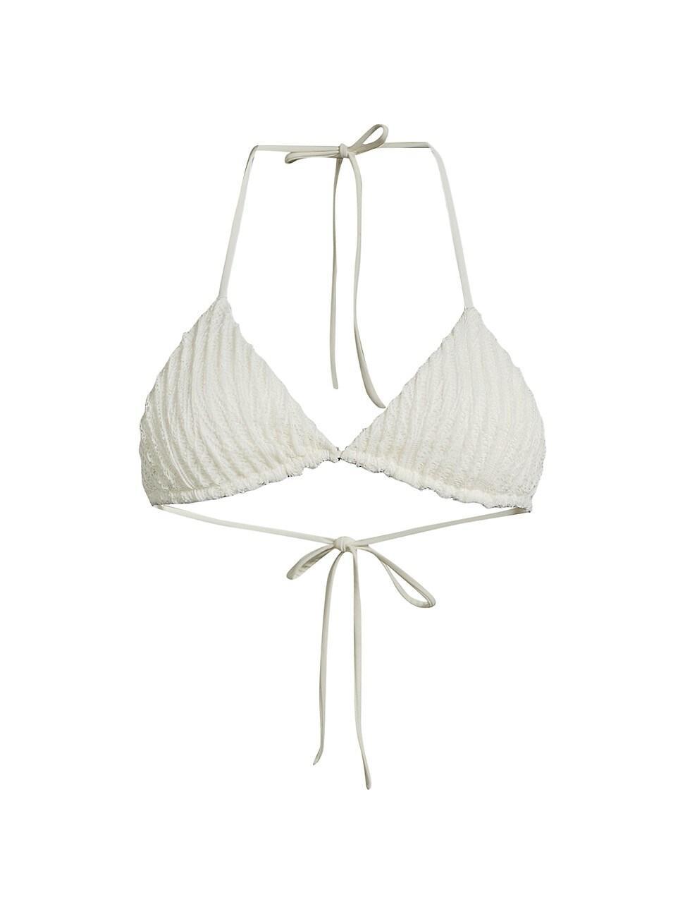 Womens Benji Rib-Knit Triangle Bikini Top Product Image