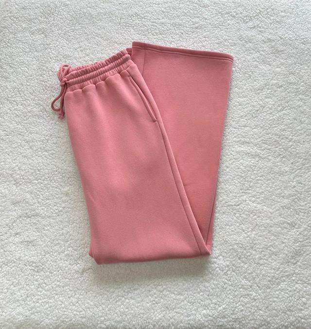 Ice Cream Pink Basic Blank Flare Sweatpants Product Image