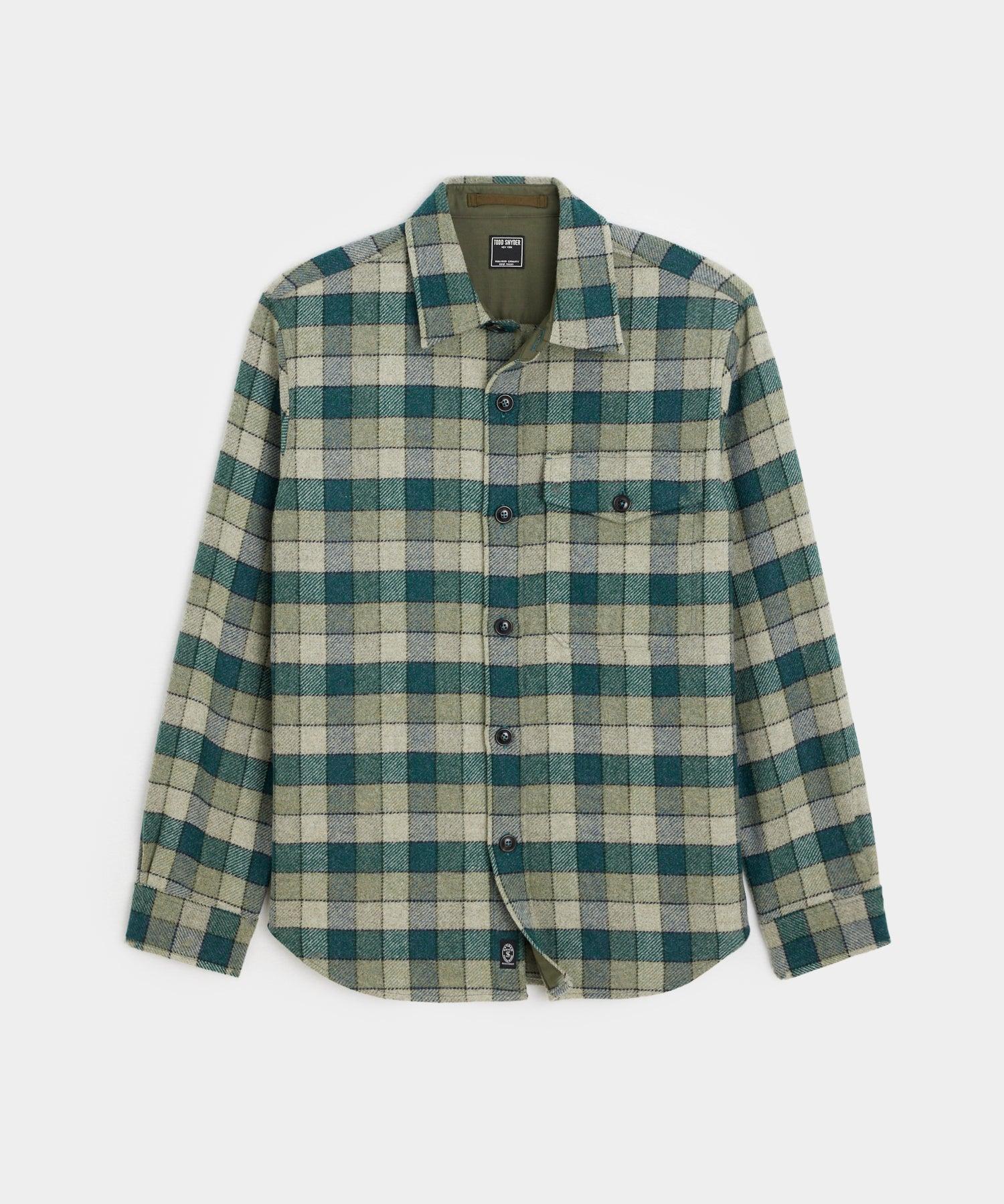 Wool Plaid Utility Shirt Jacket Product Image