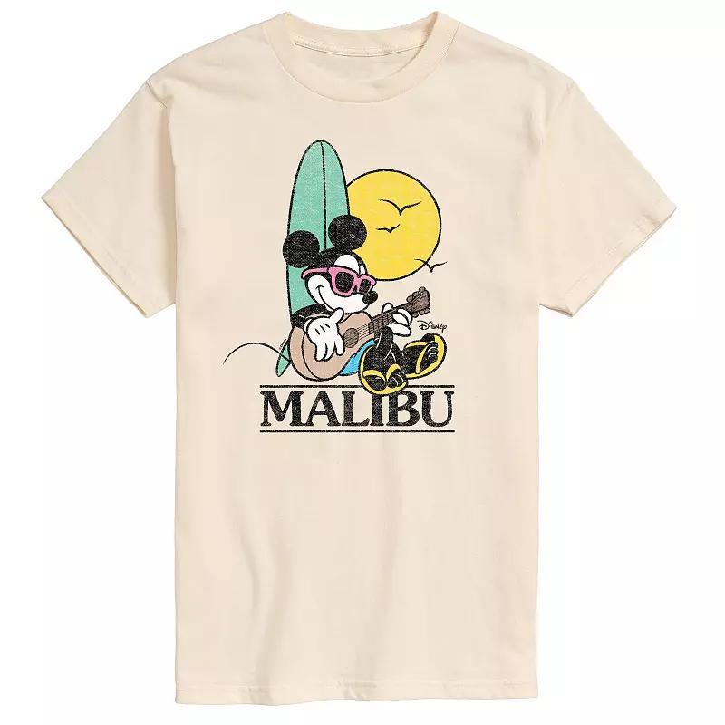 Disneys Mickey Mouse Mens Malibu Surf Graphic Tee Med Grey Product Image