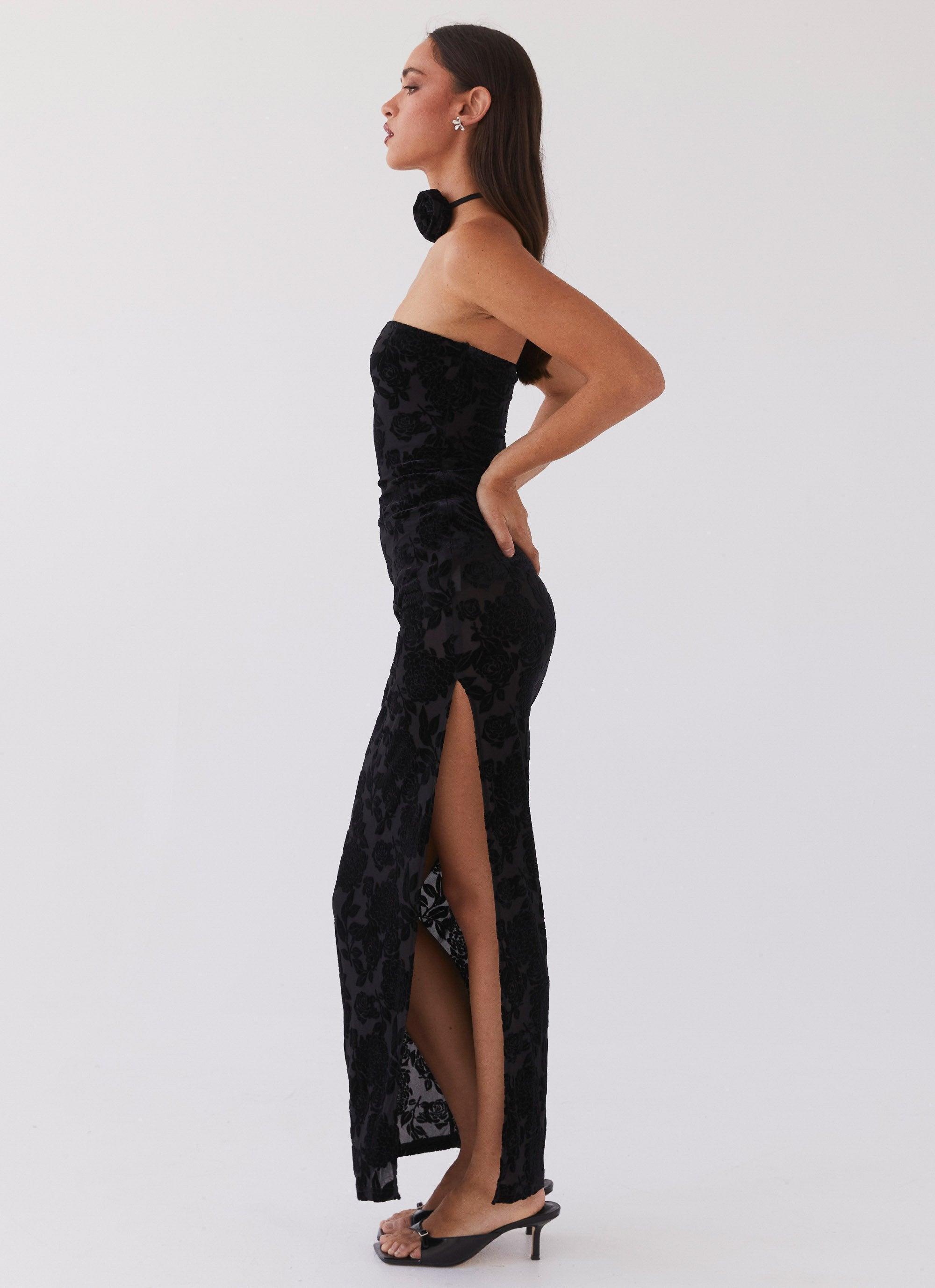 Trouble Love Maxi Dress - Black Product Image