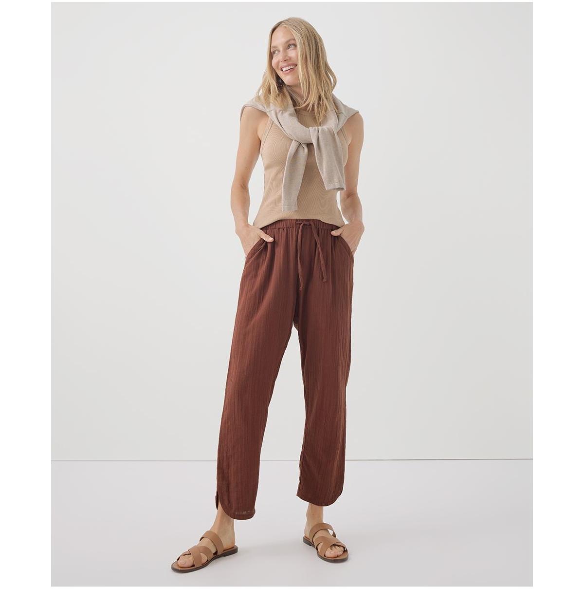 Womens Coastal Double Gauze Tapered Pull-On Pant 3XL Product Image