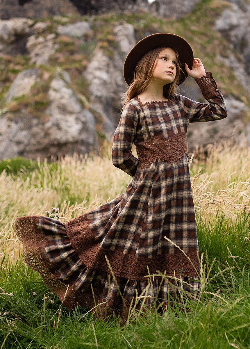 Rosi Dress in Cinnamon Tartan Product Image