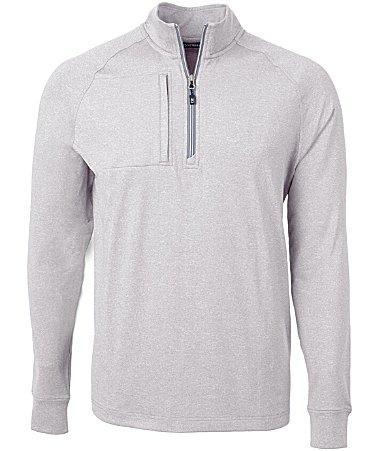 Cutter  Buck Adapt Eco Knit Heathered Mens Quarter Zip Pullover Product Image