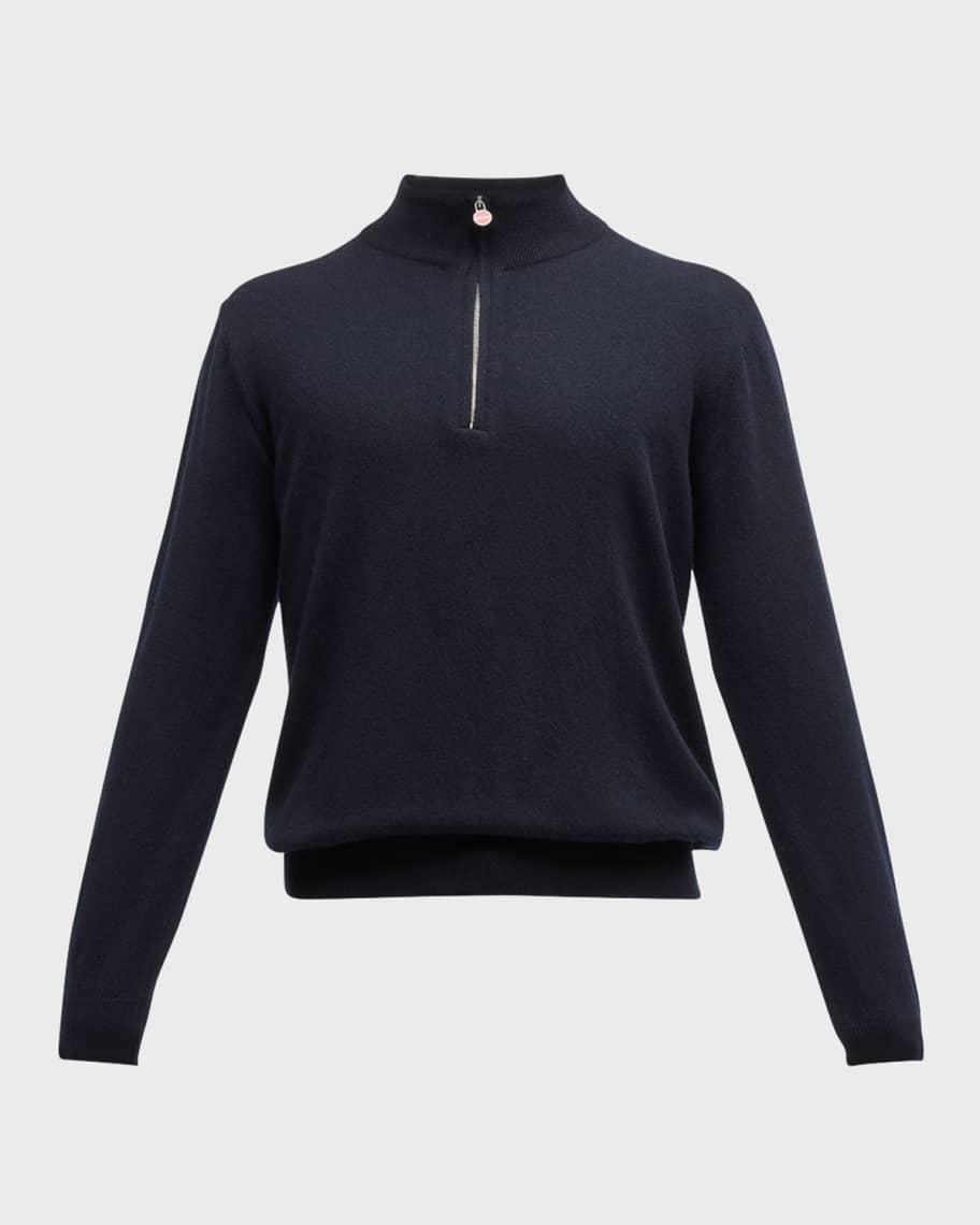 Mens Cashmere Quarter-Zip Sweater Product Image