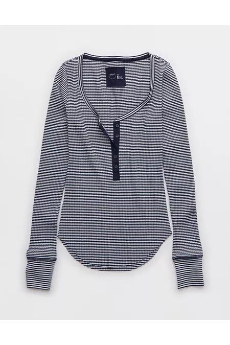 Aerie Essential Henley Layering T-Shirt Women's Product Image