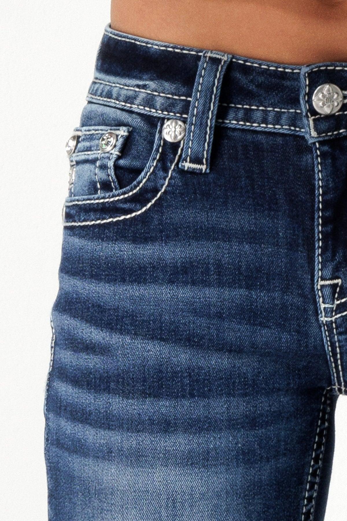 Blossoming Cross Bootcut Jeans Product Image